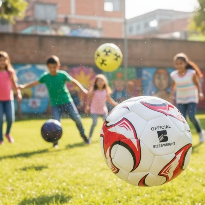 BALÓN FUTBOL SOCCER TAMAÑO 5 SE ENVÍA COLOR Y DISEÑO VARIADO