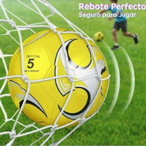 BALÓN FUTBOL SOCCER TAMAÑO 5 SE ENVÍA COLOR Y DISEÑO VARIADO
