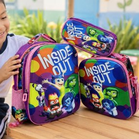 Set Escolar Infantil 3 Piezas con Mochila, Lonchera y Cartuchera