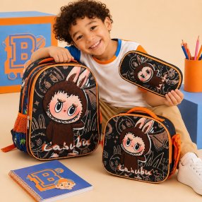 Set Escolar Infantil 3 Piezas para Kínder con Mochila, Lonchera y Cart