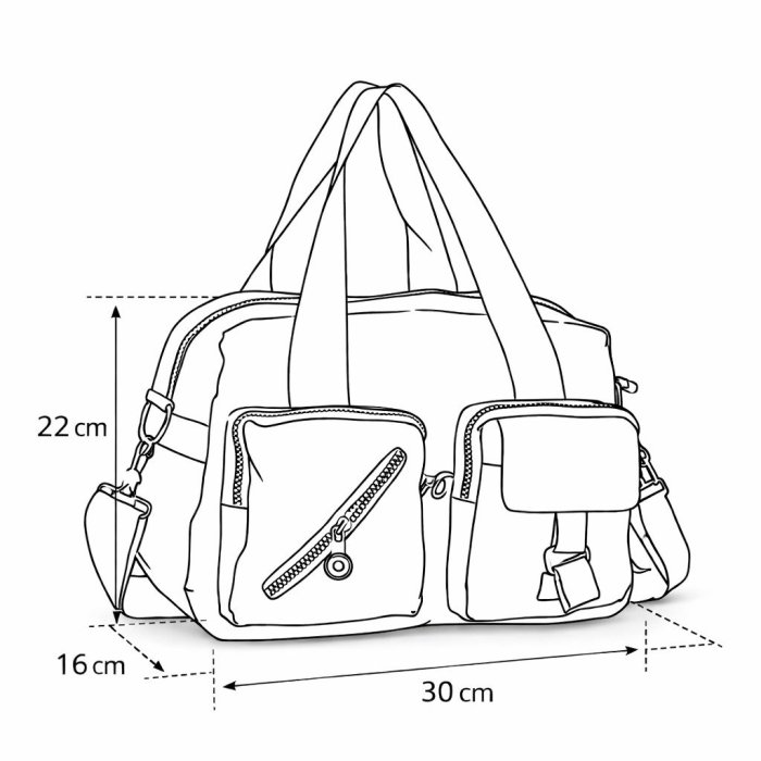 Bolsa multiusos con doble asa y correa ajustable