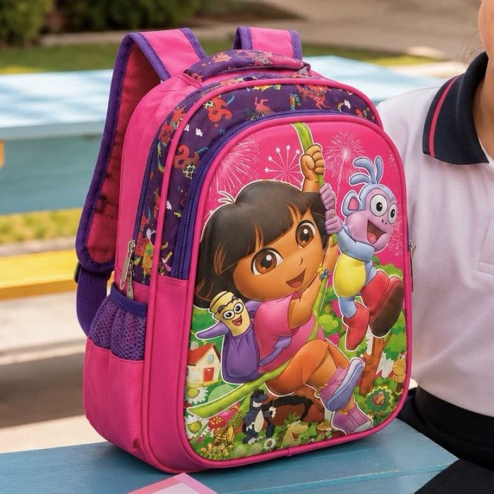 Mochila Escolar Infantil para Kínder Triple Compartimento
