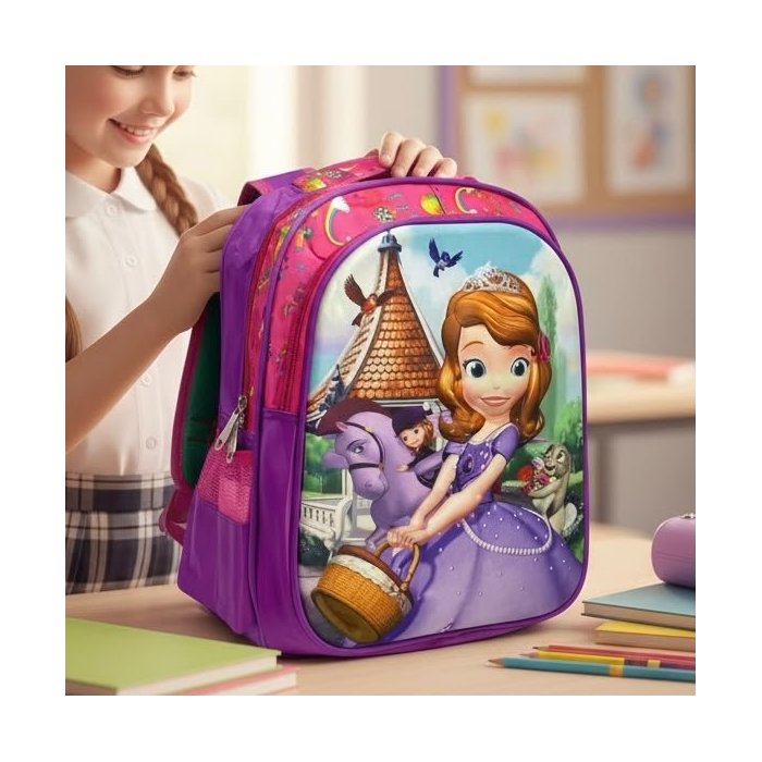 Mochila Escolar Infantil para Kínder Triple Compartimento