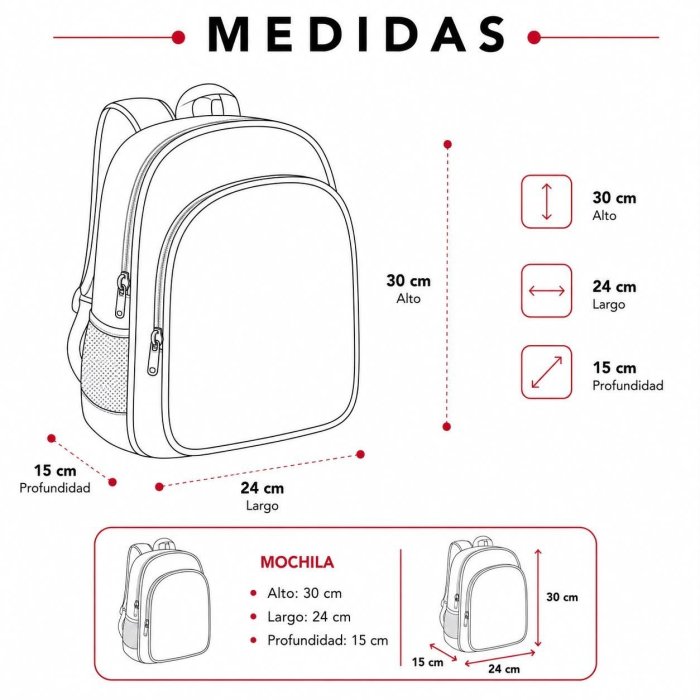 Mochila Escolar Infantil para Kínder con Doble Compartimento