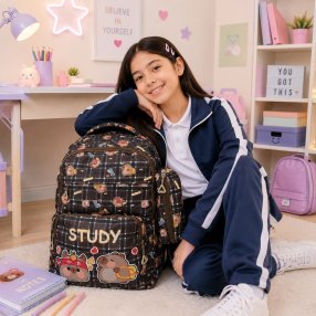 Mochila Escolar Infantil con Cartuchera para Primaria