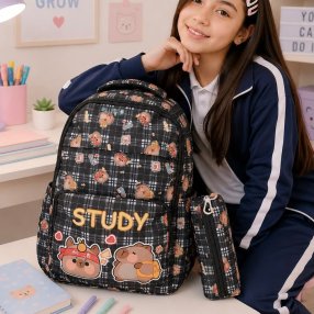 Mochila Escolar Infantil con Cartuchera para Primaria