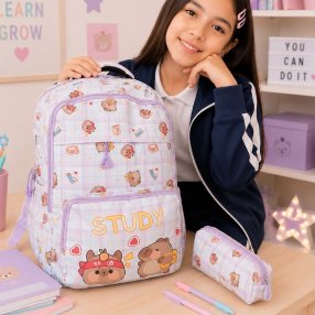 Mochila Escolar Infantil con Cartuchera para Primaria