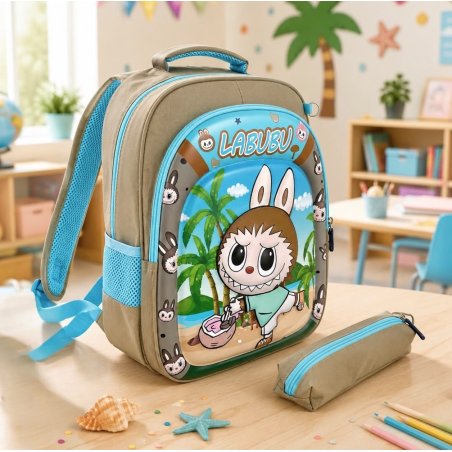 Mochila Escolar Infantil con Cartuchera para Primaria