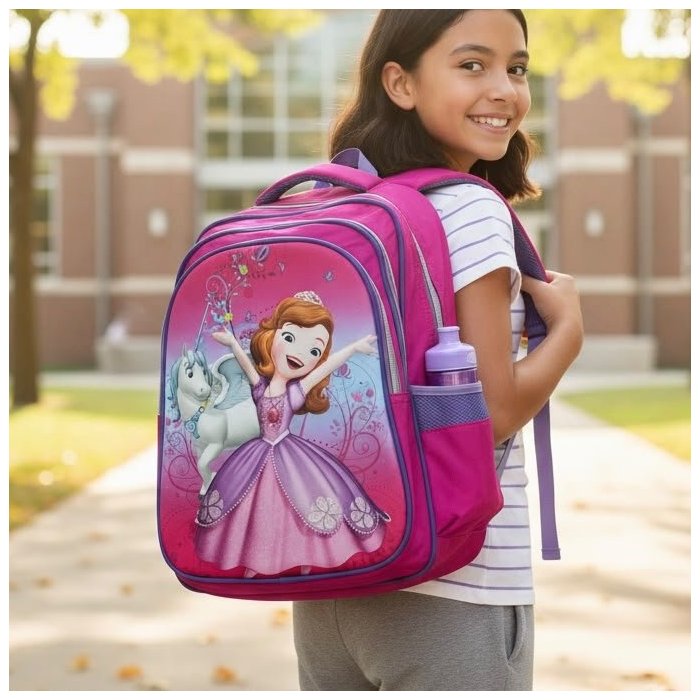 Mochila Princesa Sofía para Niña | Estilo Real para la Escuela