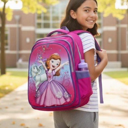 Mochila Princesa Sofía para Niña | Estilo Real para la Escuela