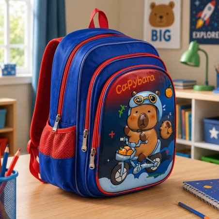 Mochila Escolar Infantil para Kínder con Doble Compartimento