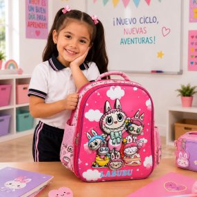 Mochila Escolar Infantil para Kínder Doble Compartimento