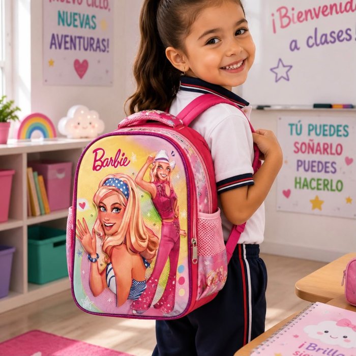 Mochila Escolar Infantil para Kínder doble Compartimento