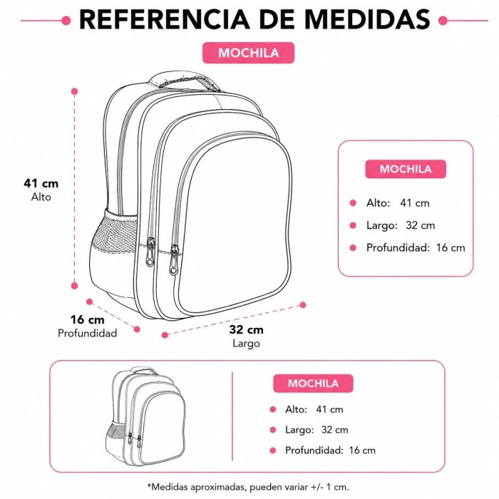 Mochila Infantil Capibara 41×32×16 cm – Resistente, Ligera y con Múlti