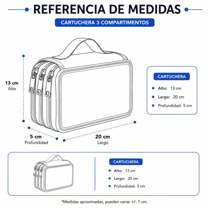 Estuche Organizador Escolar de 3 Niveles con 55 Ranuras
