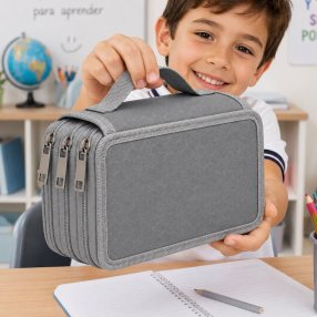 Estuche Organizador Escolar de 3 Niveles con 55 Ranuras