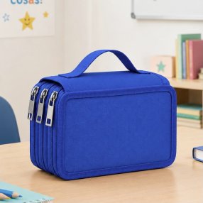 Estuche Organizador Escolar de 3 Niveles con 55 Ranuras