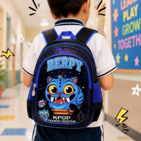 Mochila Escolar Infantil para Kínder con Doble Compartimento