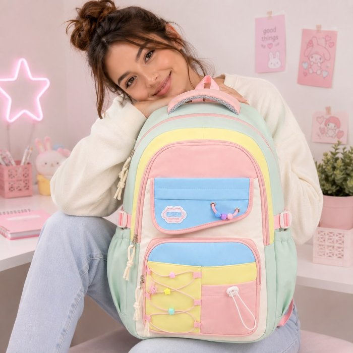 Mochila Juvenil Bombón de Gran Capacidad