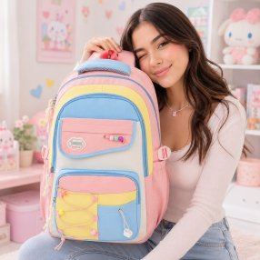 Mochila Juvenil Bombón de Gran Capacidad