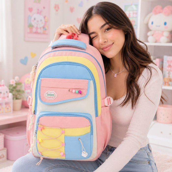Mochila Juvenil Bombón de Gran Capacidad