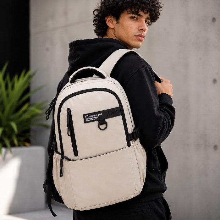 Mochila Juvenil Casual de Gran Capacidad Multi Compartimentos