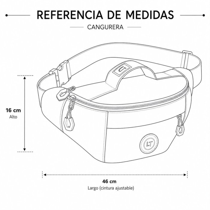 Cangurera práctica con múltiples compartimentos