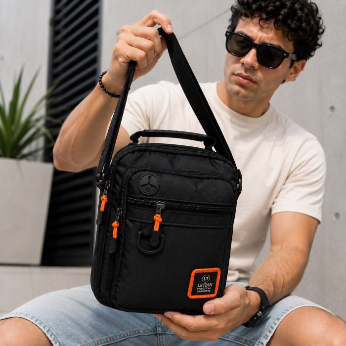 Crossbody para Caballero Multi Compartimentos de Gran Capacidad