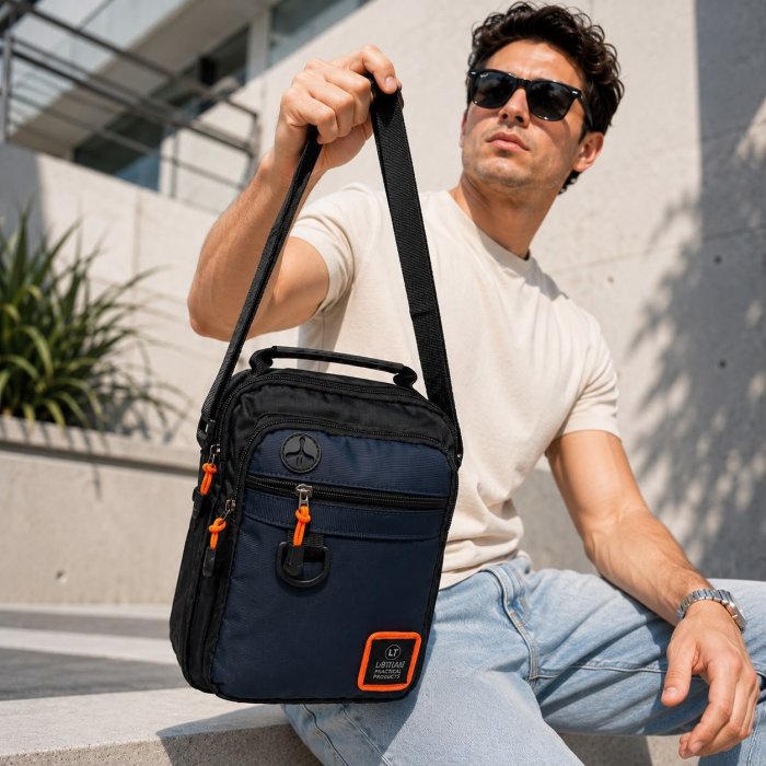 Crossbody para Caballero Multi Compartimentos de Gran Capacidad