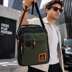 Crossbody para Caballero Multi Compartimentos de Gran Capacidad