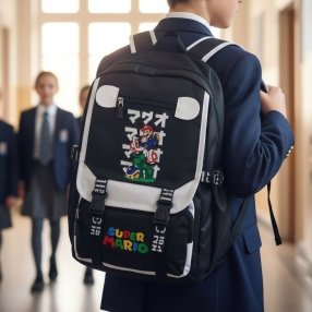 Mochila Escolar Juvenil de Gran Capacidad y Multi Compartimentos