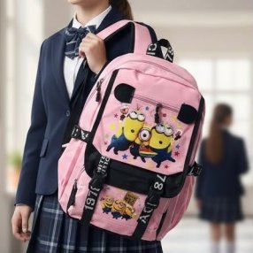 Mochila Escolar Juvenil de Gran Capacidad y Multi Compartimentos