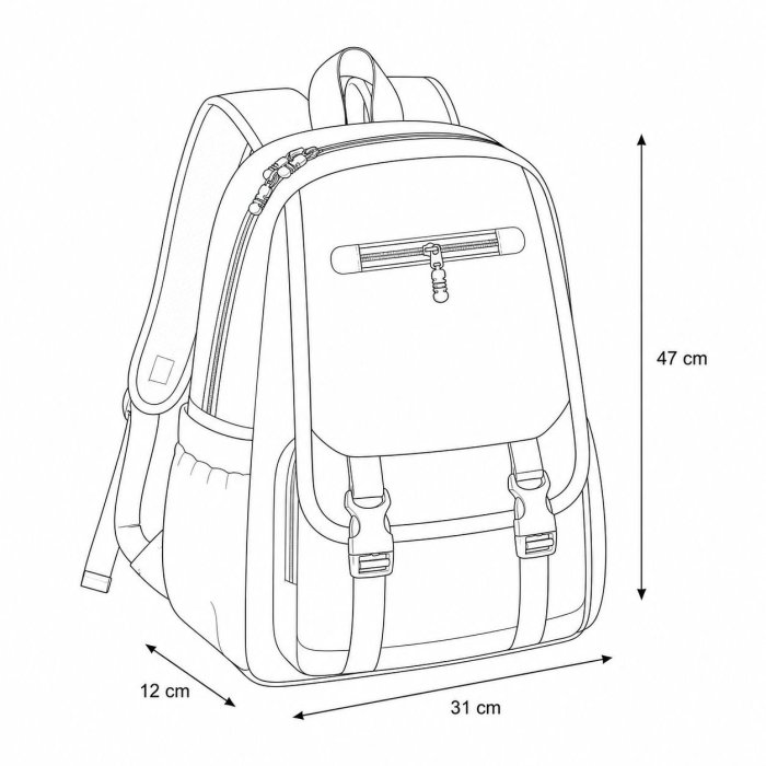 Mochila Escolar Juvenil de Gran Capacidad y Multi Compartimentos
