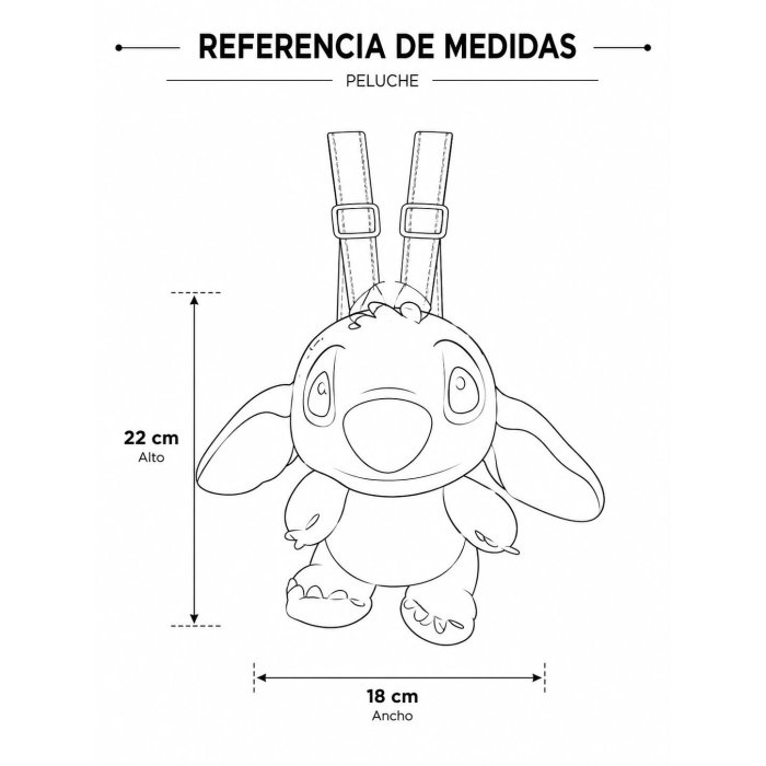 Mochila de Peluche Infantil con Diseño de Personajes del Momento