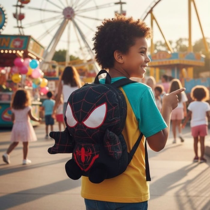 Mochila de Peluche Infantil con Diseño de Personajes del Momento
