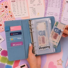 Agenda Financiera A6 con Sistema de Sobres y 6 Argollas
