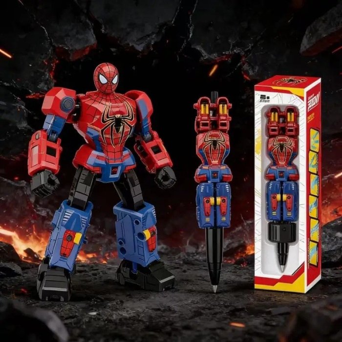 Bolígrafo Transformer de Superhéroes que se Transforma en Figura