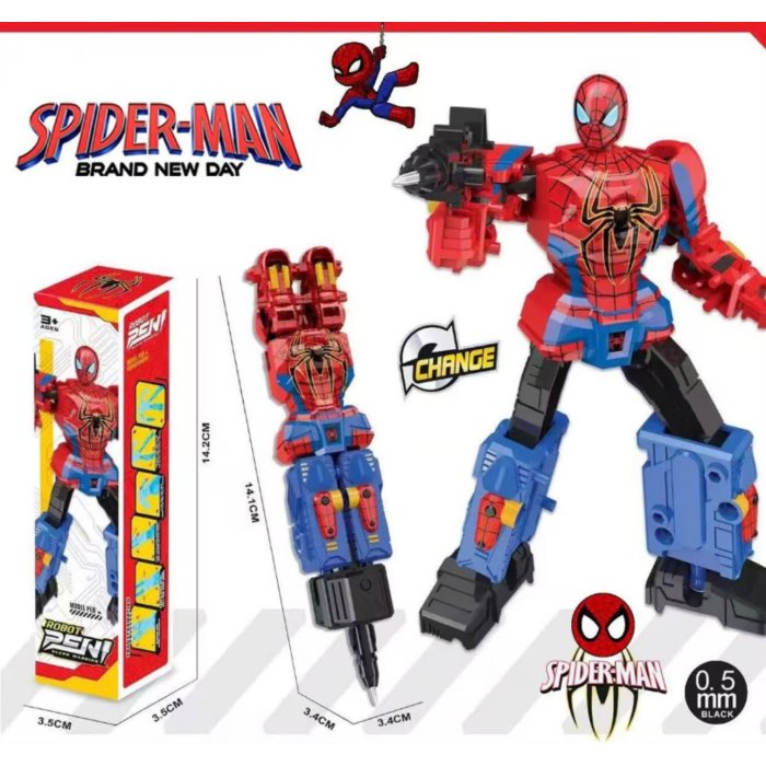 Bolígrafo Transformer de Superhéroes que se Transforma en Figura
