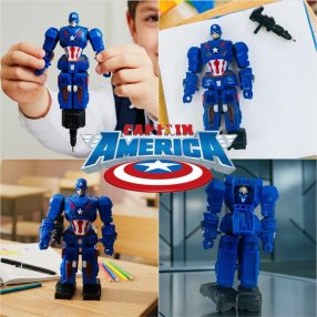 Bolígrafo Transformer de Superhéroes que se Transforma en Figura