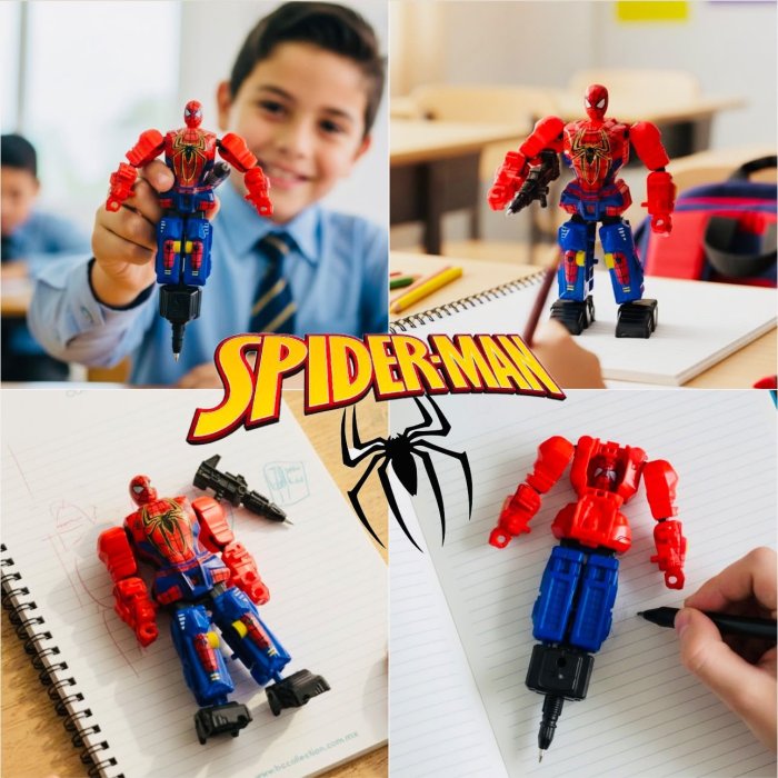 Bolígrafo Transformer de Superhéroes que se Transforma en Figura
