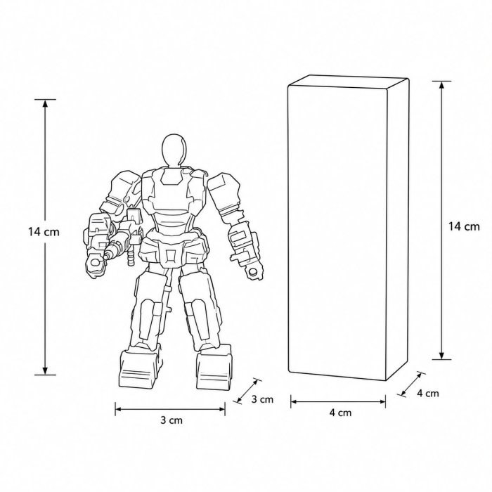 Bolígrafo Transformer de Superhéroes que se Transforma en Figura