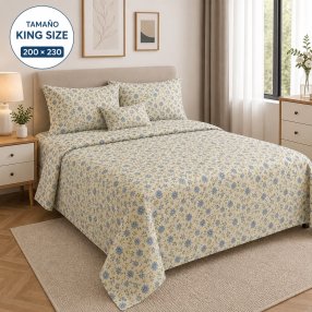 Juego de Sábanas king size 4 Piezas con Fundas para Almohada