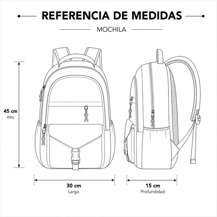Mochila Deportiva Juvenil de Gran Capacidad