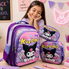 Set Escolar para Primaria con Personajes del Momento y Lonchera Térmic