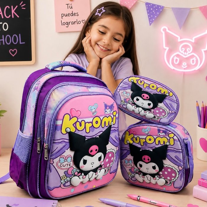 Set Escolar para Primaria con Personajes del Momento y Lonchera Térmic