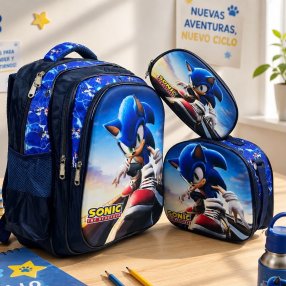 Set Escolar para Primaria con Personajes del Momento y Lonchera Térmic