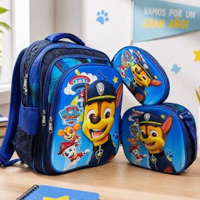 Set Escolar para Primaria con Personajes del Momento y Lonchera Térmic