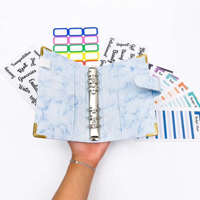 Agenda Financiera A6 con Sistema de Sobres y 6 Argollas