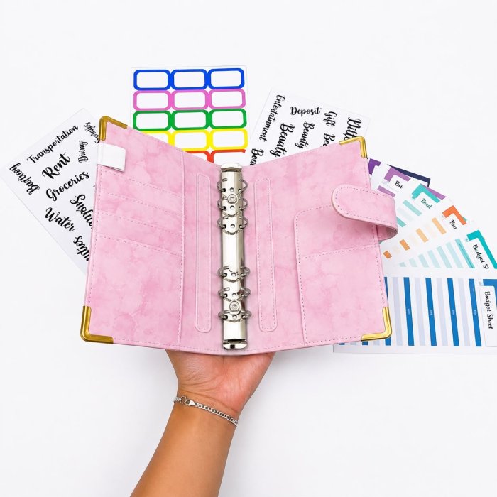 Agenda Financiera A6 con Sistema de Sobres y 6 Argollas