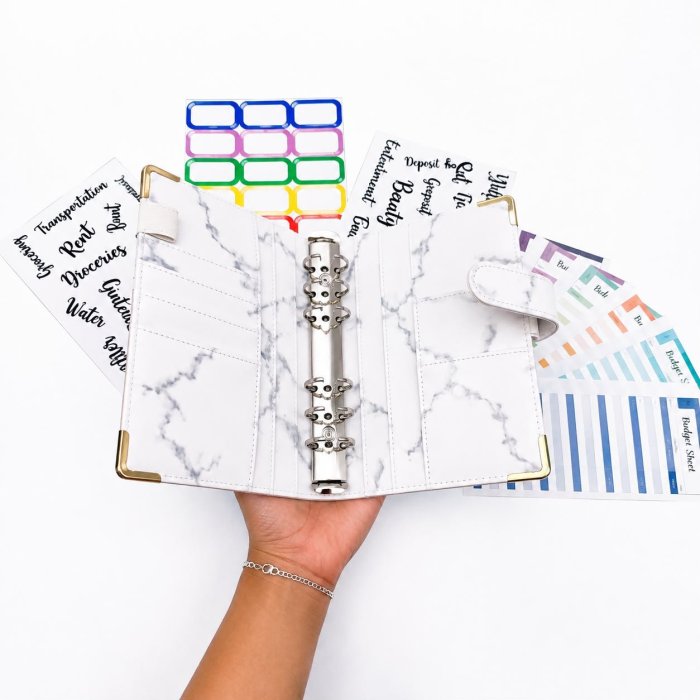 Agenda Financiera A6 con Sistema de Sobres y 6 Argollas